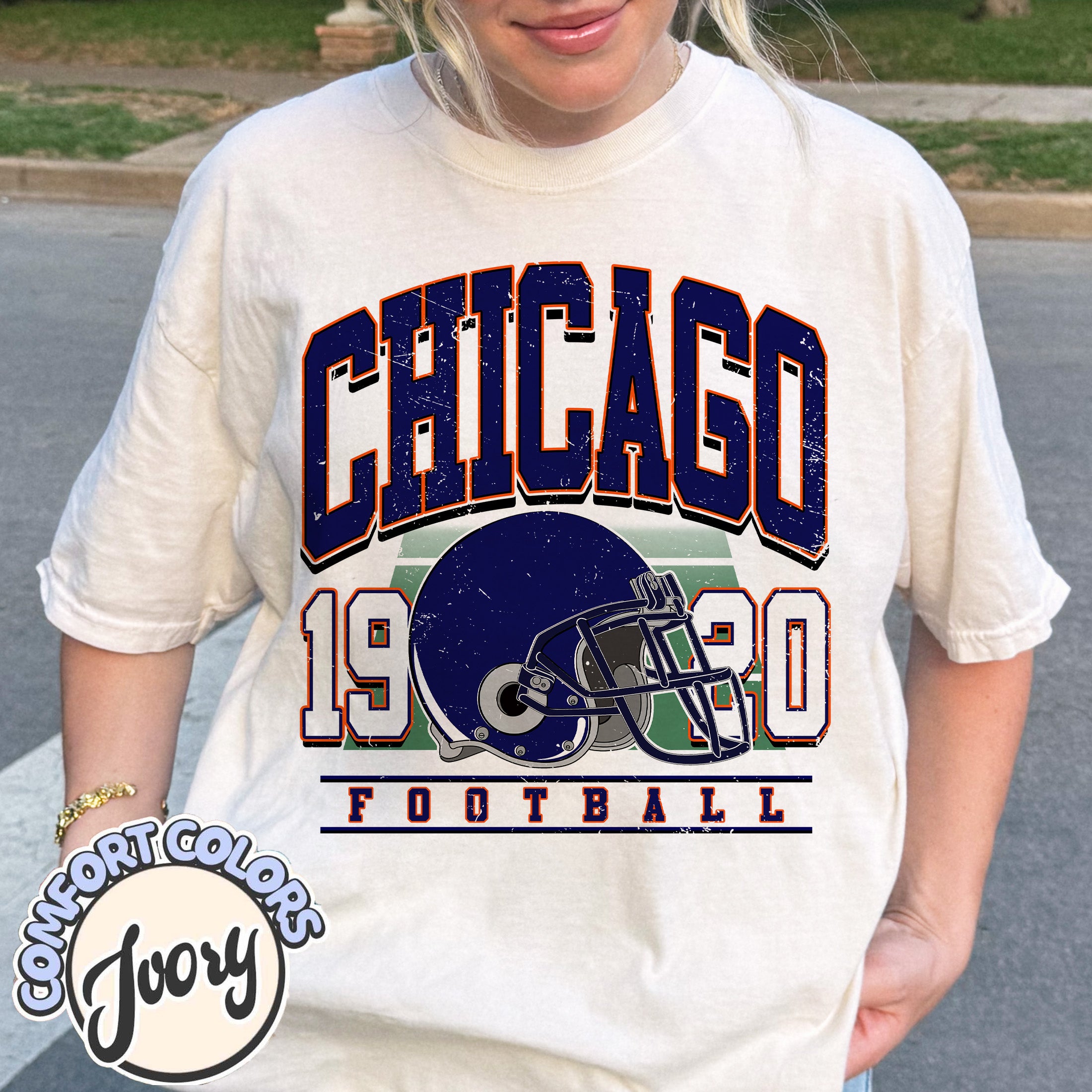 Unisex Chicago football vintage t-shirt for men and women