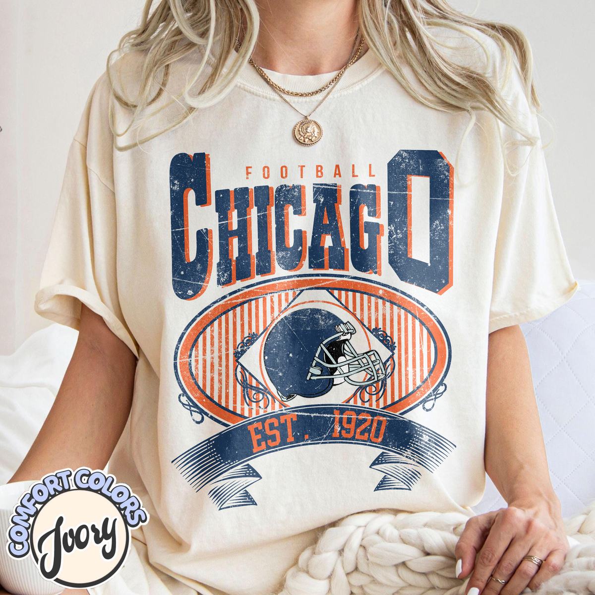 Unisex Chicago football vintage t-shirt for men and women