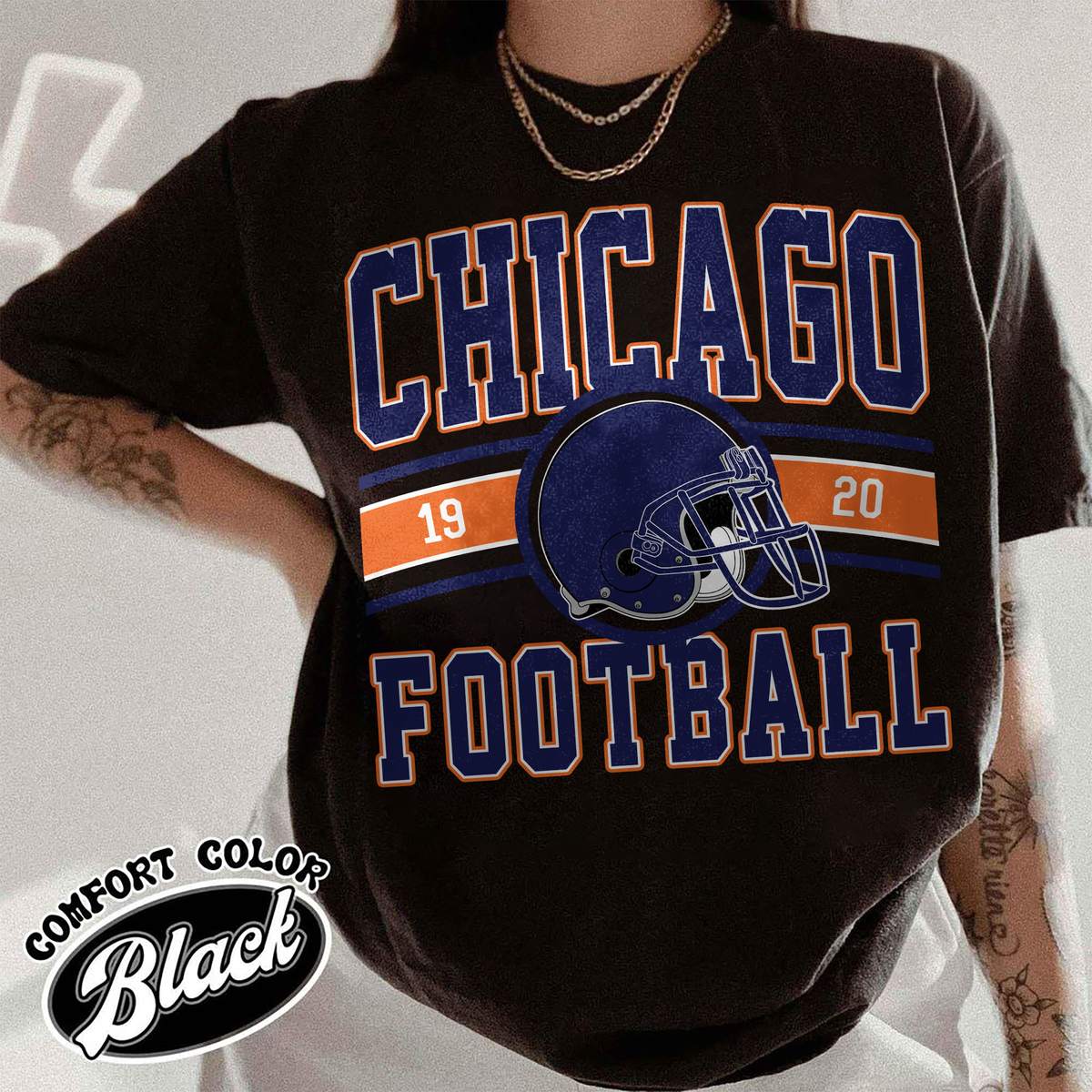 Unisex Chicago football vintage t-shirt for men and women