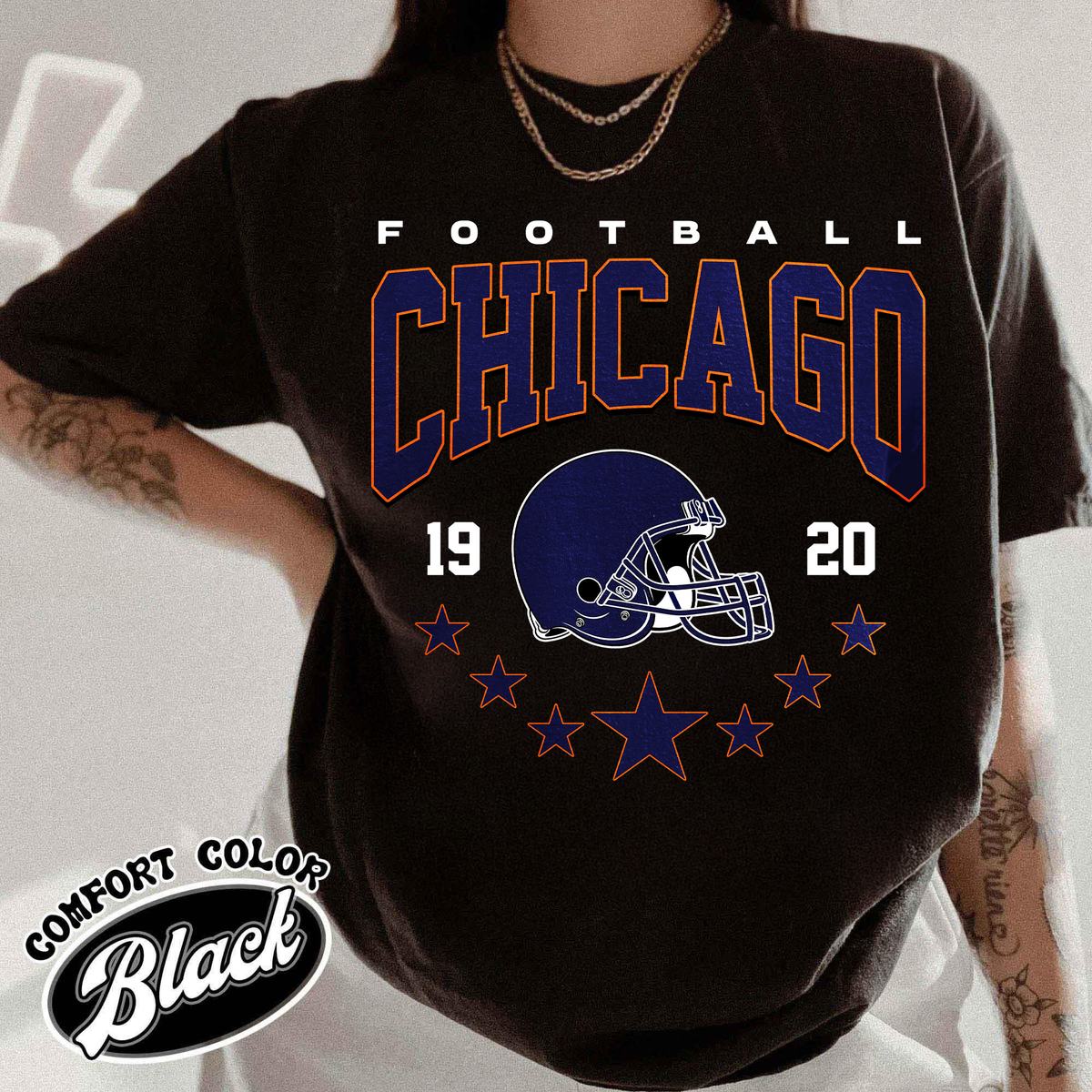 Unisex Chicago football vintage t-shirt for men and women