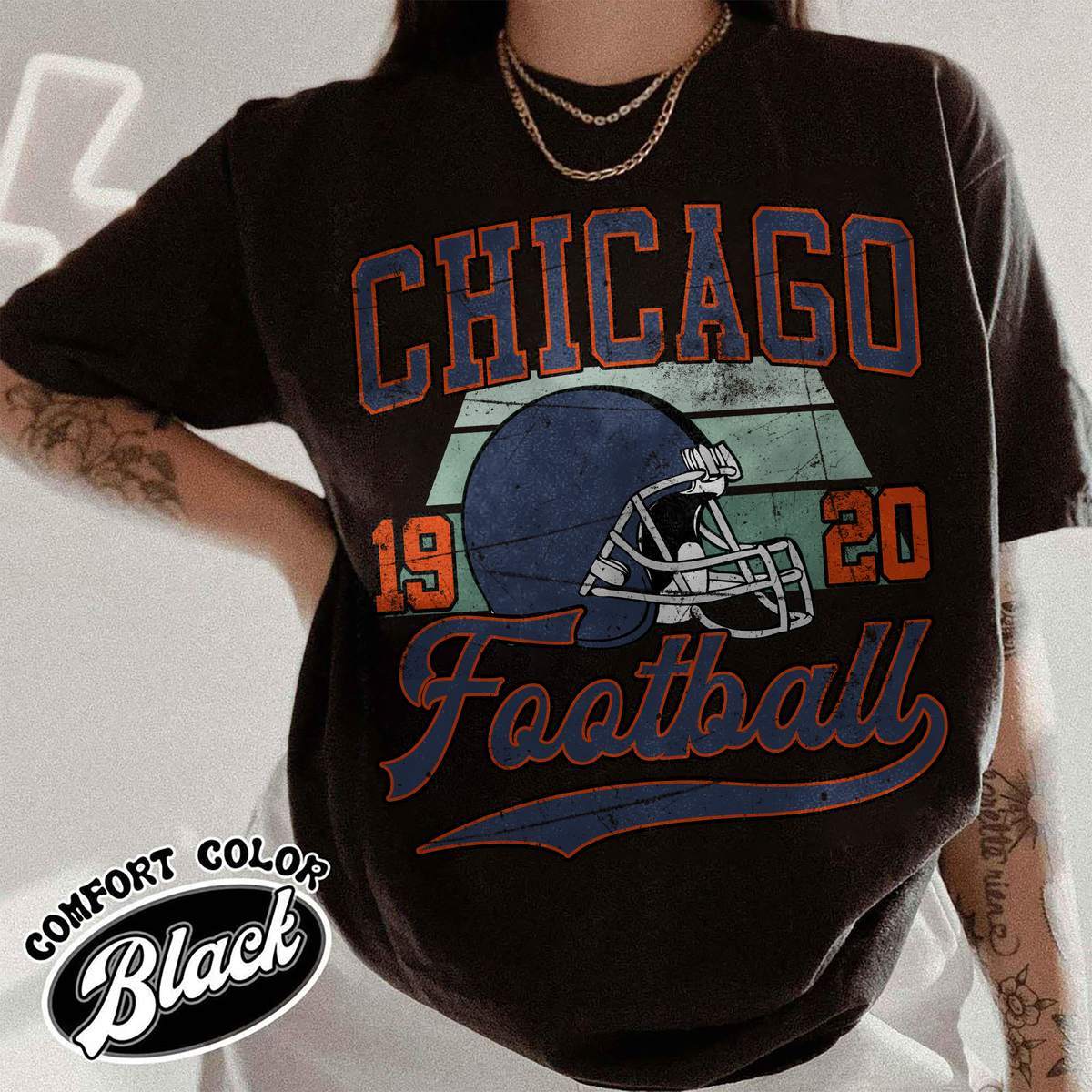 Unisex Chicago football vintage t-shirt for men and women
