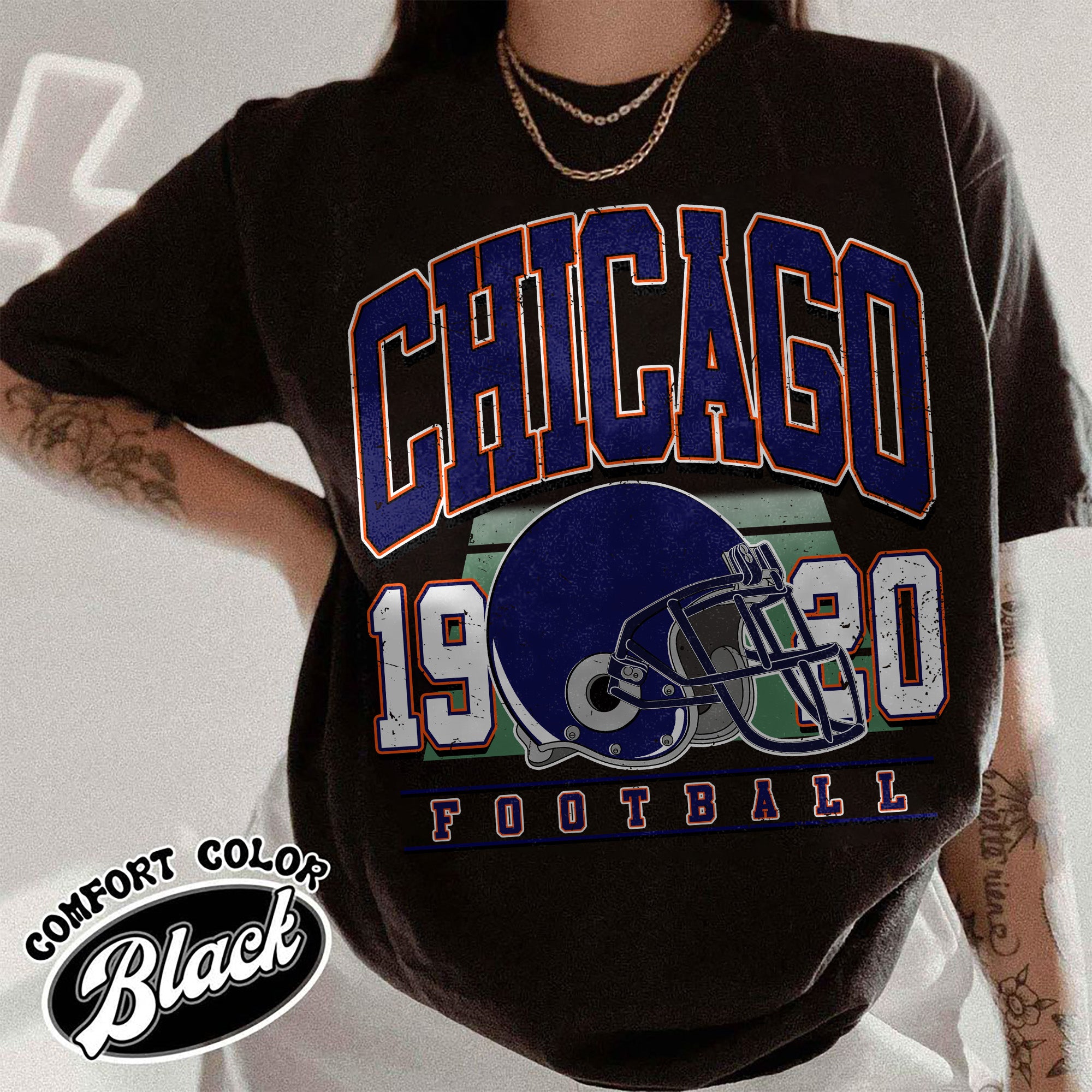 Unisex Chicago football vintage t-shirt for men and women