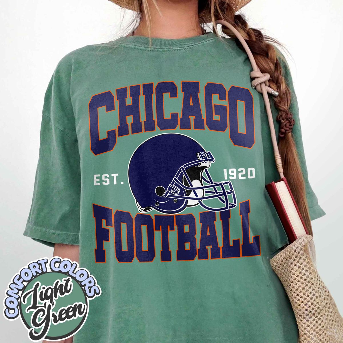 Unisex Chicago football vintage t-shirt for men and women