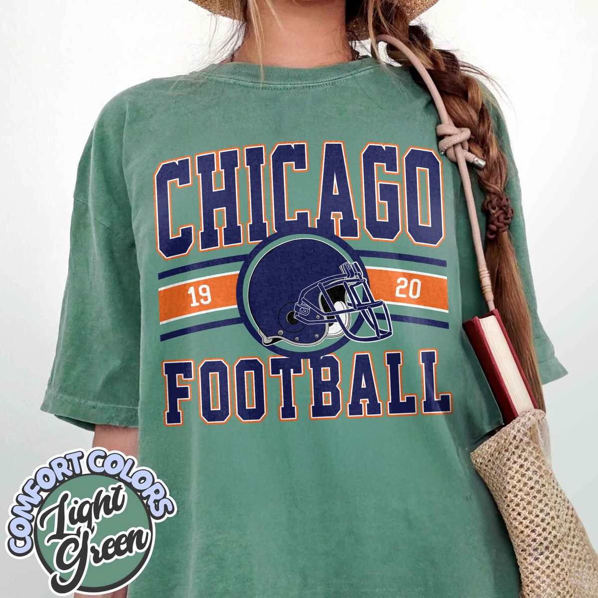 Unisex Chicago football vintage t-shirt for men and women