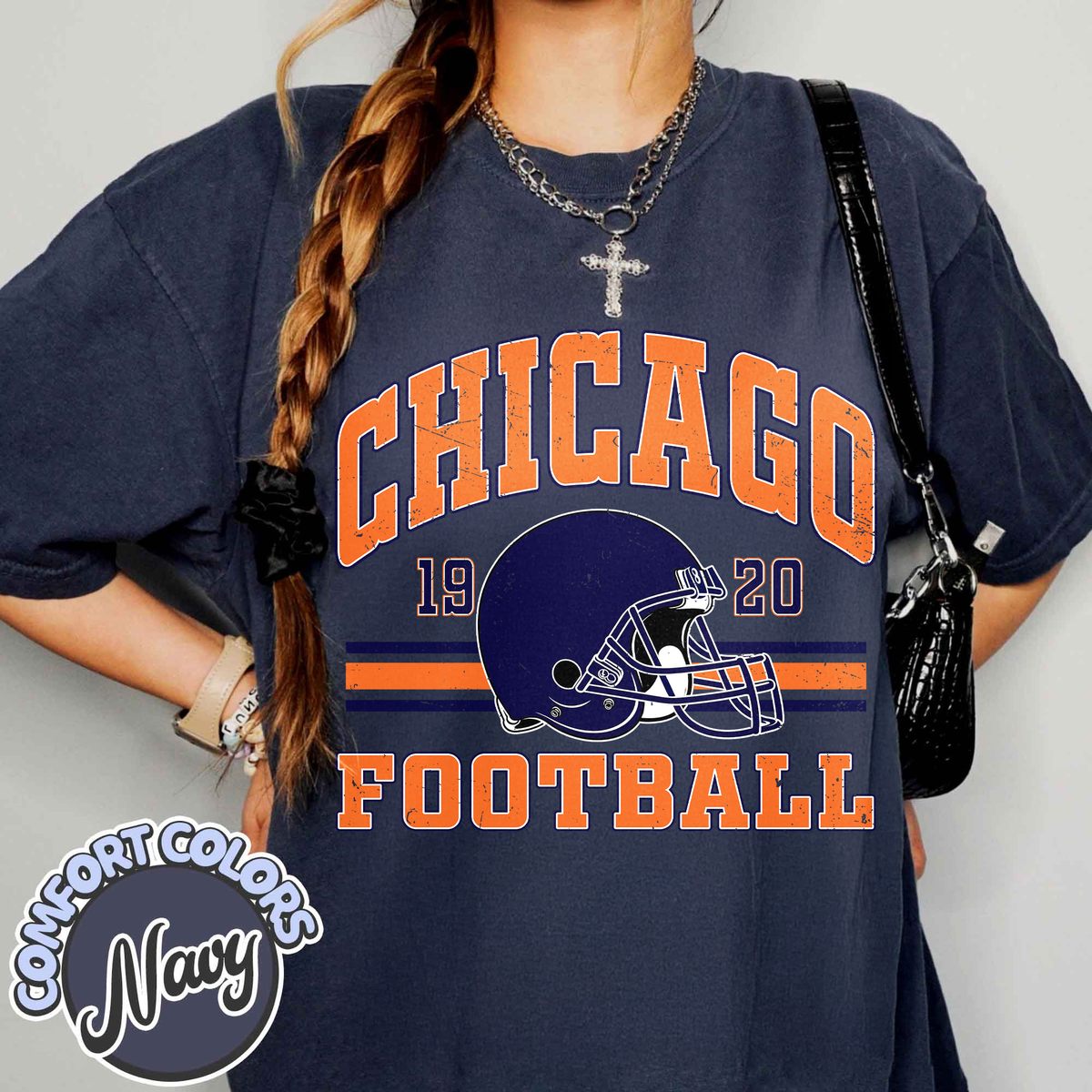 Unisex Chicago football vintage t-shirt for men and women