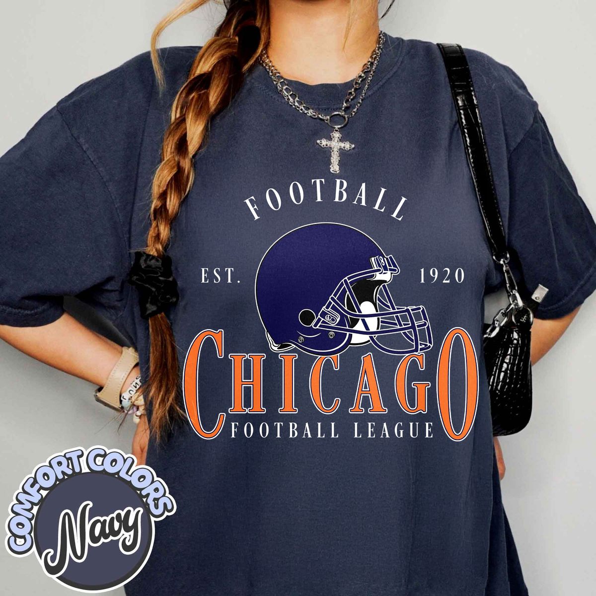 Unisex Chicago football vintage t-shirt for men and women