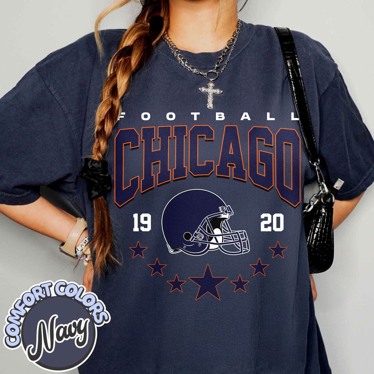 Unisex Chicago football vintage t-shirt for men and women