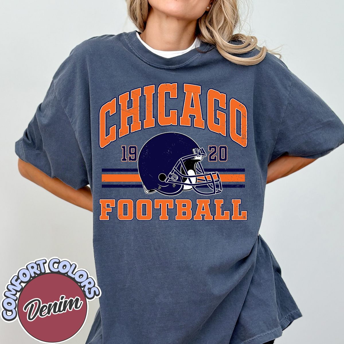 Unisex Chicago football vintage t-shirt for men and women