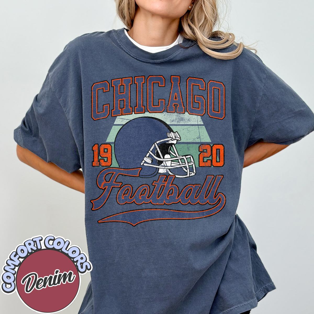 Unisex Chicago football vintage t-shirt for men and women
