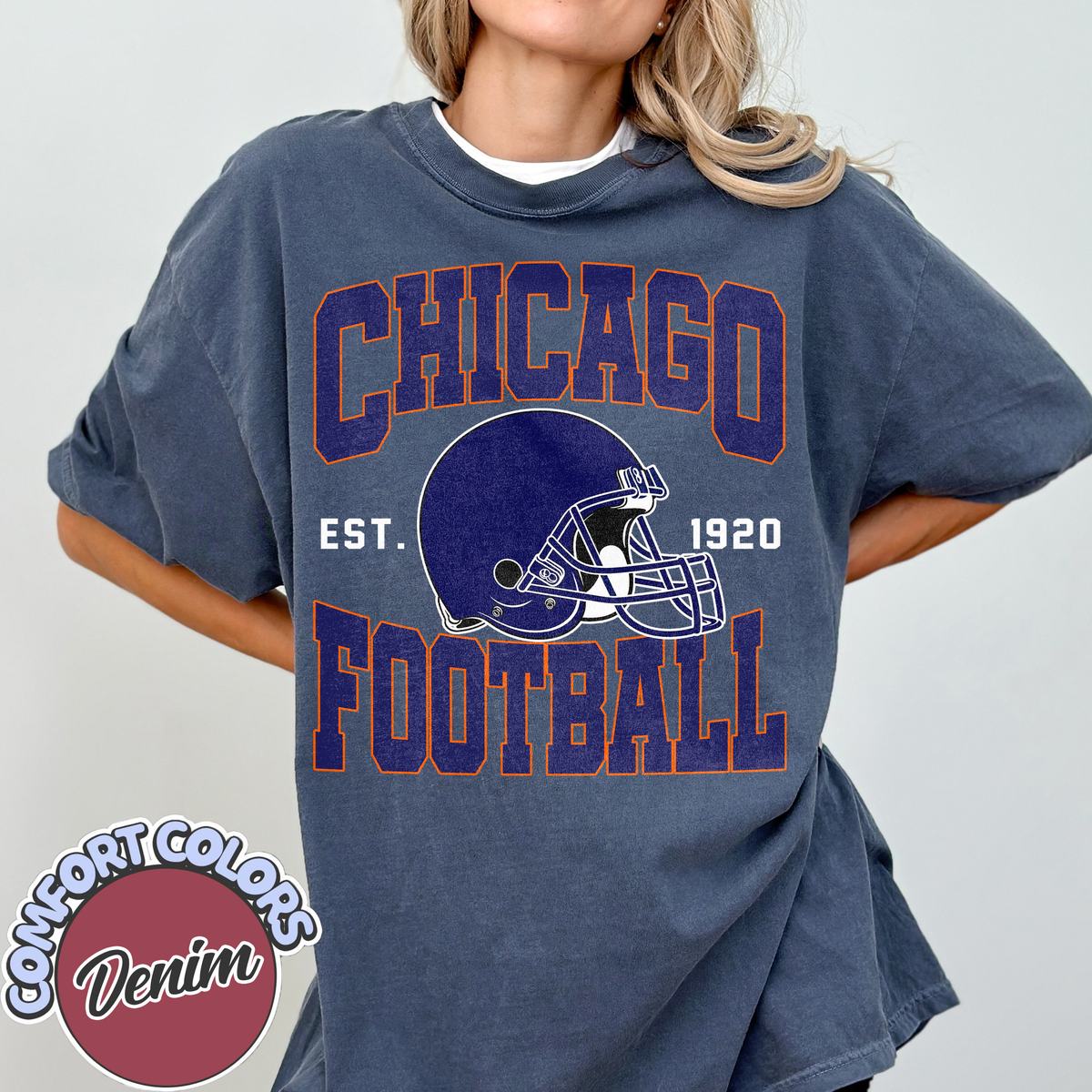 Unisex Chicago football vintage t-shirt for men and women