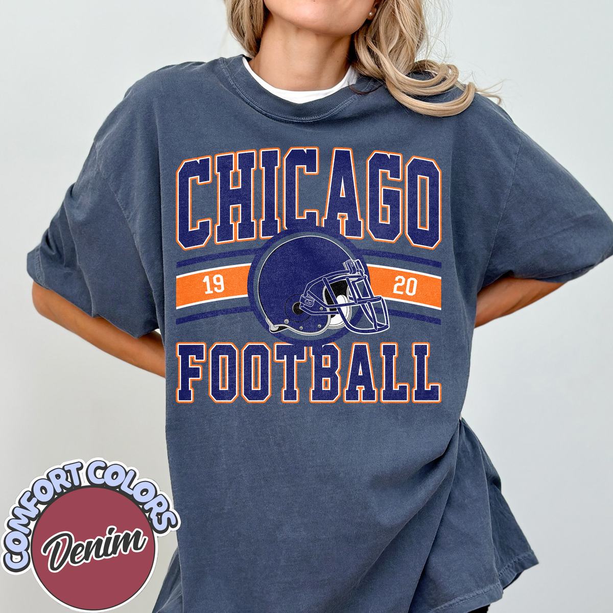 Unisex Chicago football vintage t-shirt for men and women