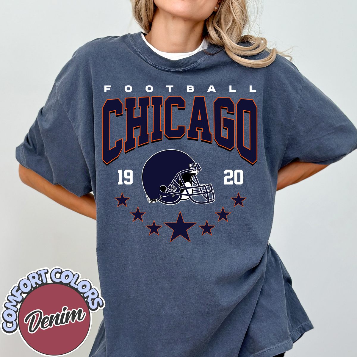 Unisex Chicago football vintage t-shirt for men and women