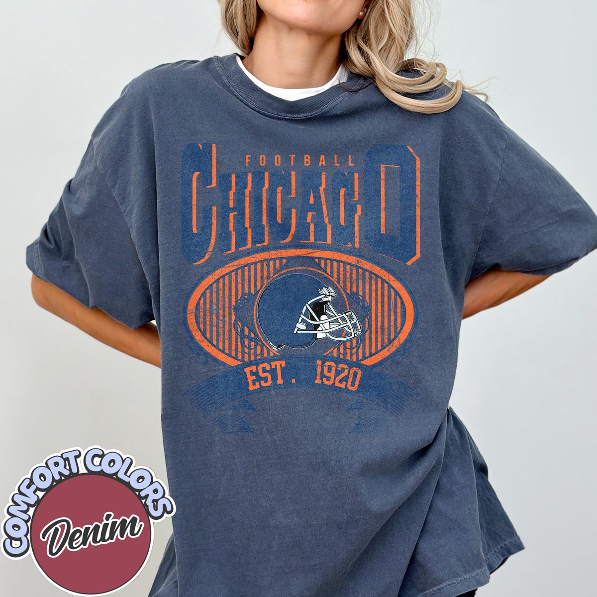 Unisex Chicago football vintage t-shirt for men and women
