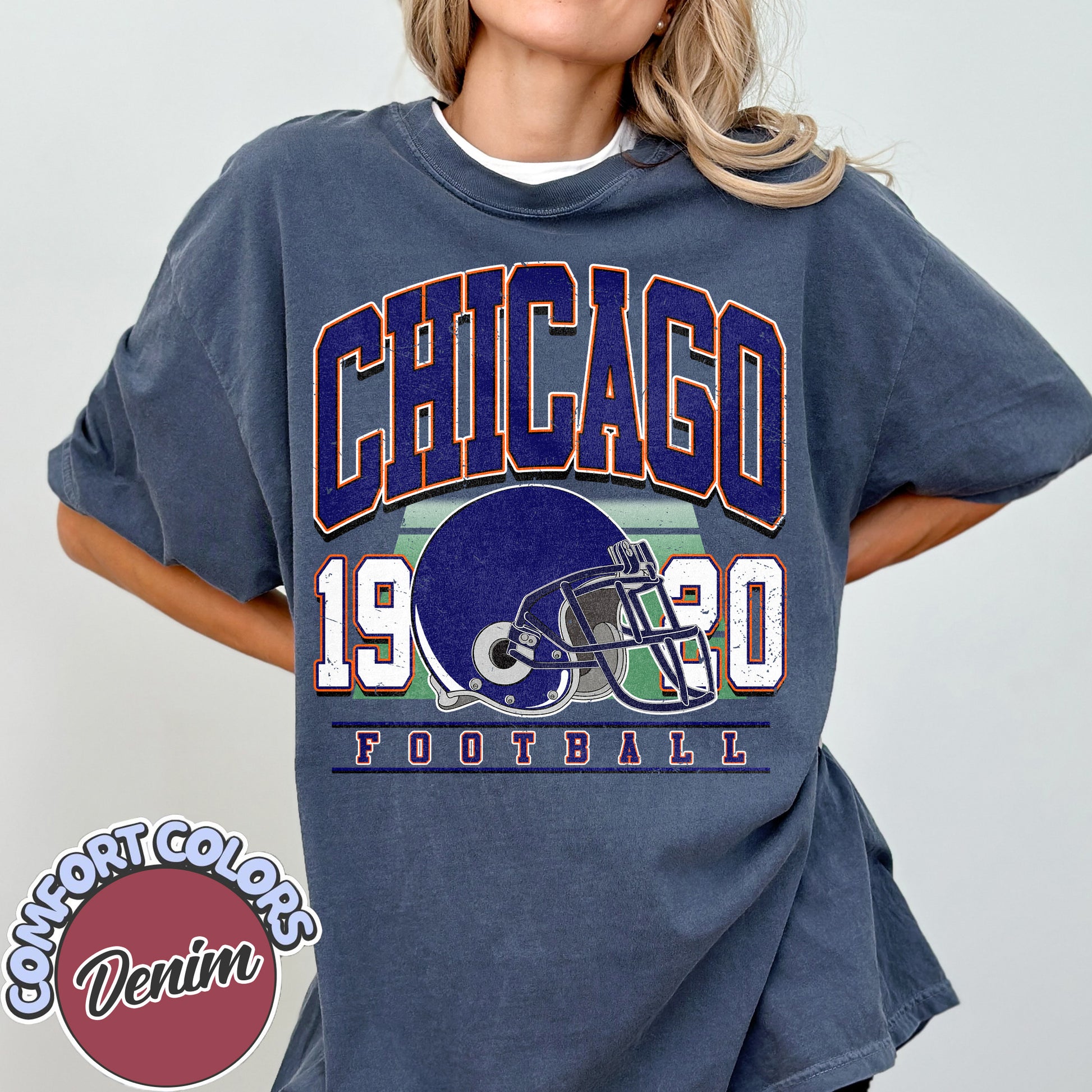 Unisex Chicago football vintage t-shirt for men and women