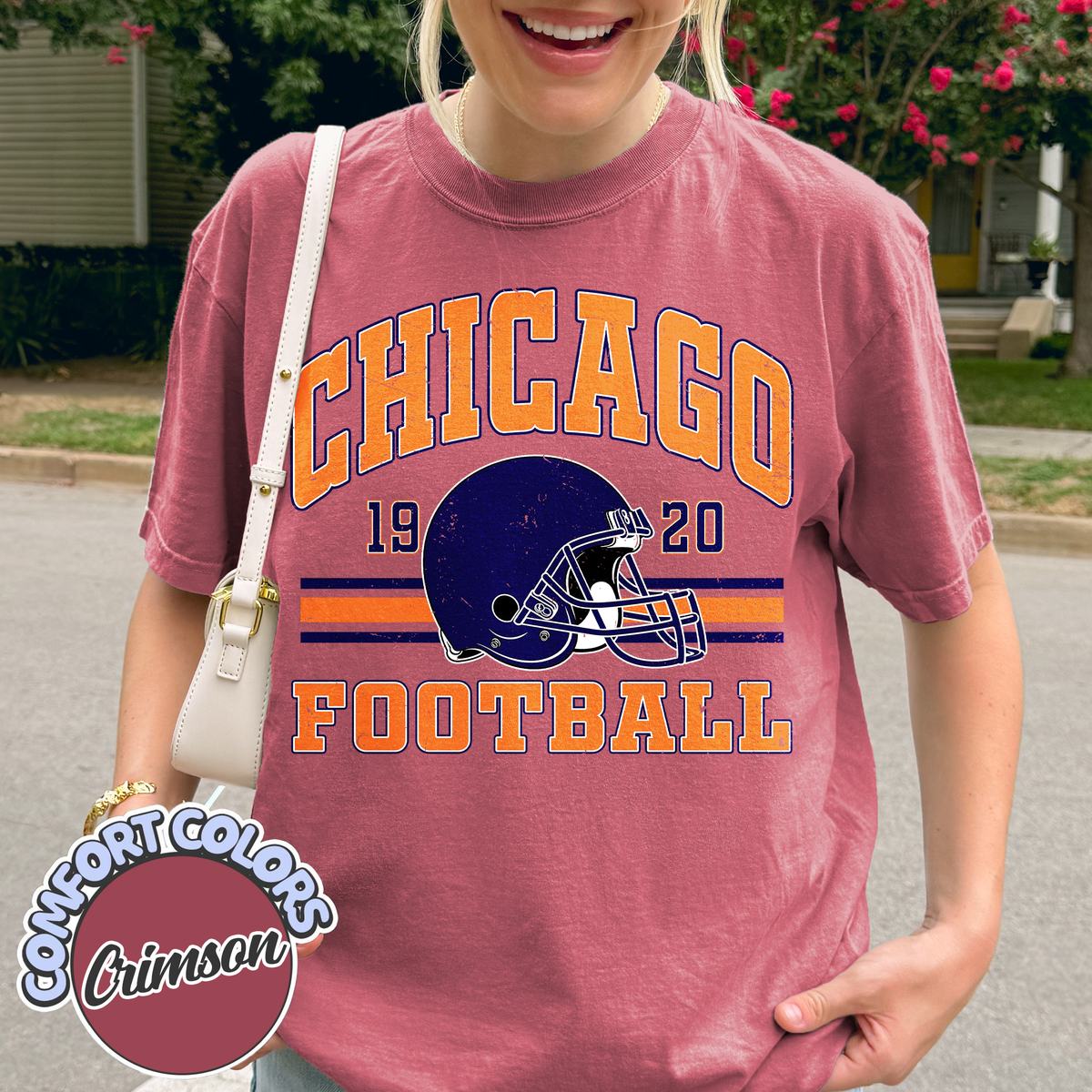 Unisex Chicago football vintage t-shirt for men and women