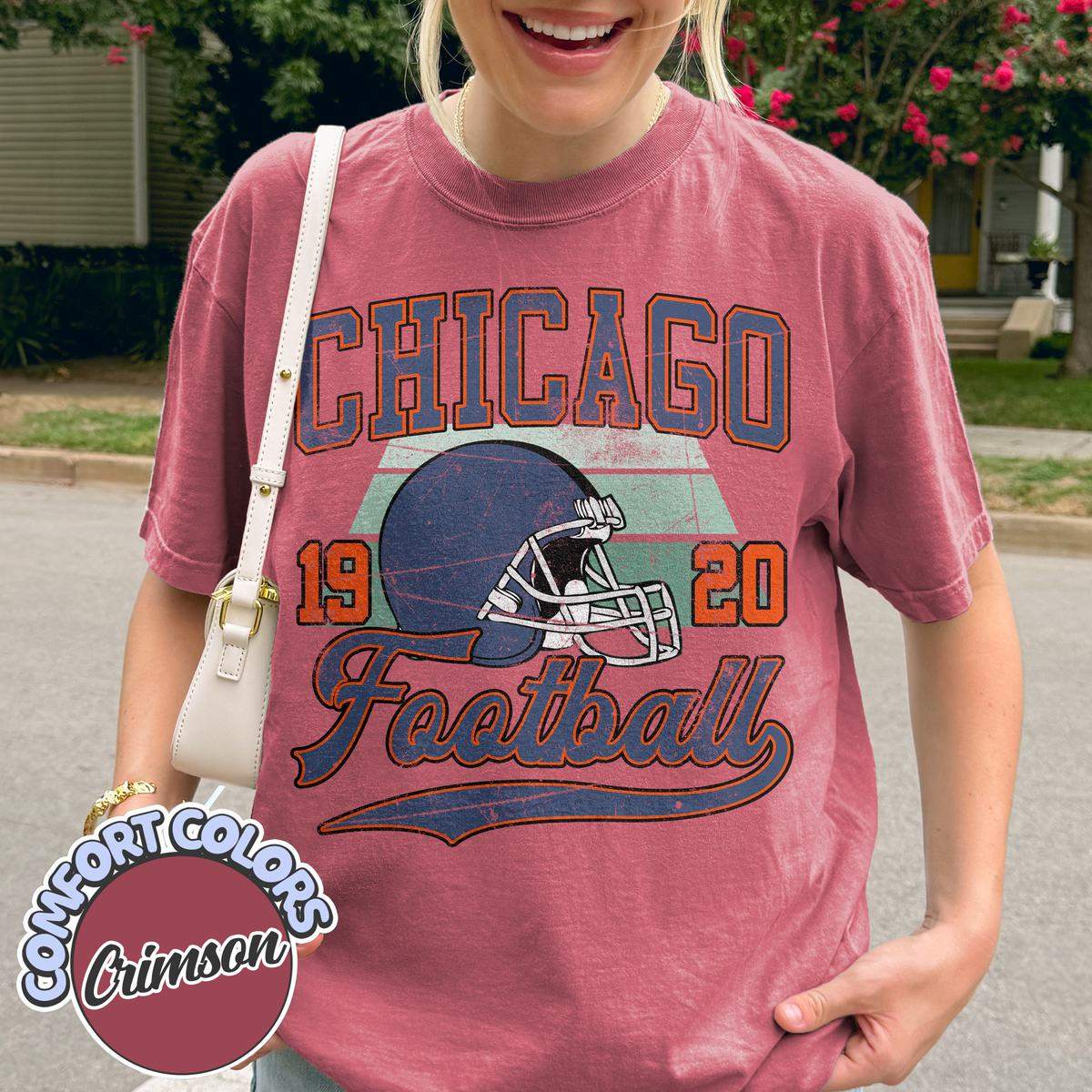 Unisex Chicago football vintage t-shirt for men and women