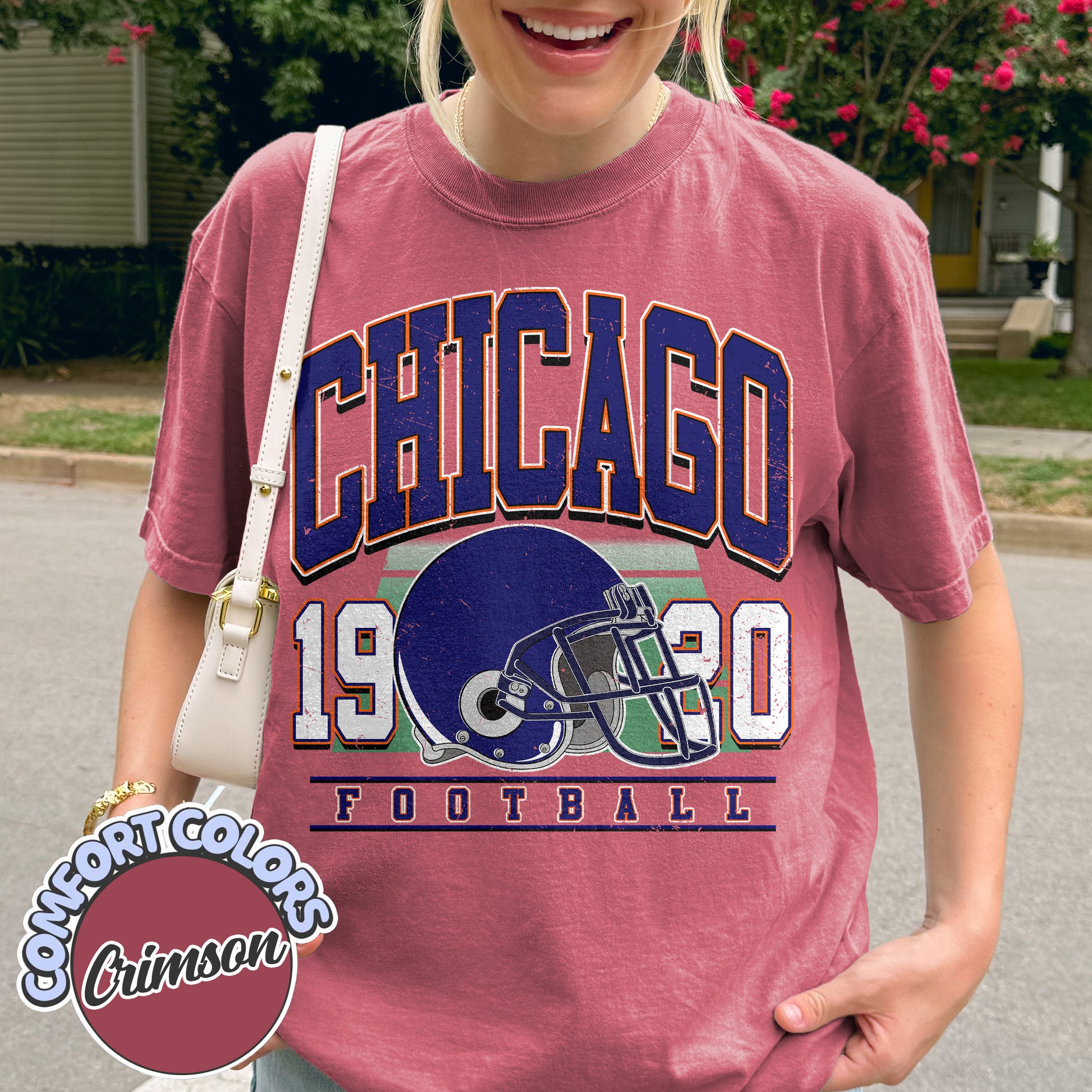 Unisex Chicago football vintage t-shirt for men and women
