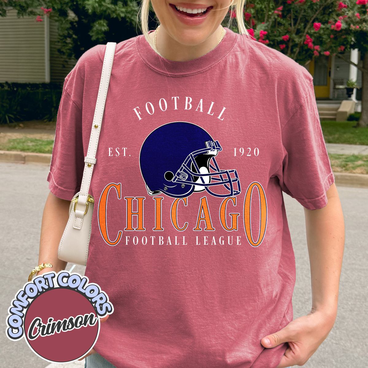 Unisex Chicago football vintage t-shirt for men and women