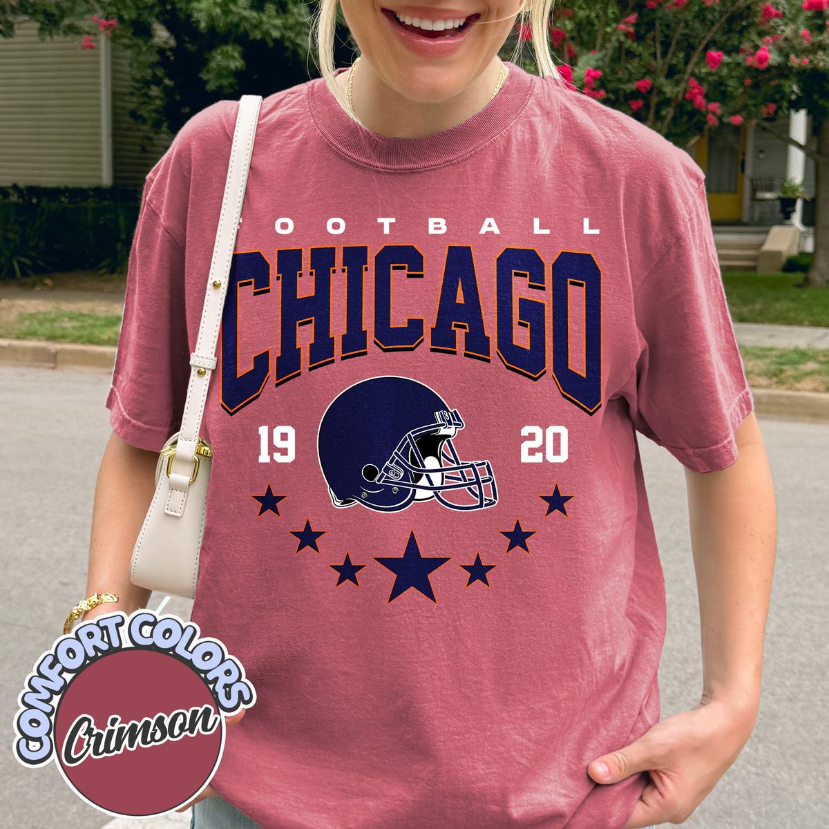 Unisex Chicago football vintage t-shirt for men and women