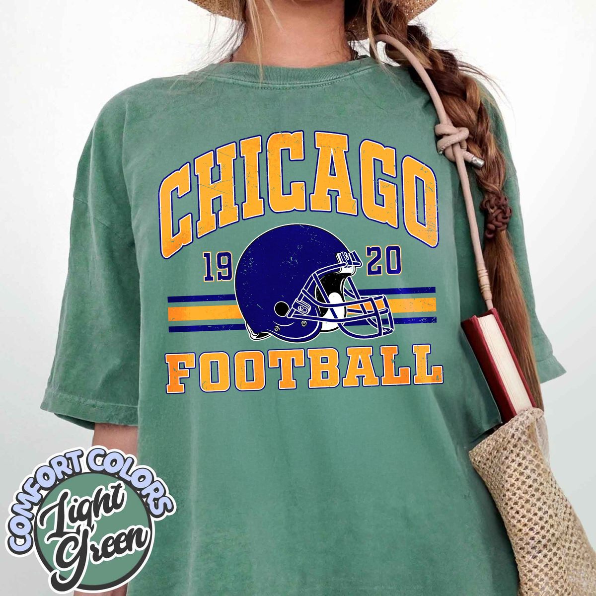 Unisex Chicago football vintage t-shirt for men and women