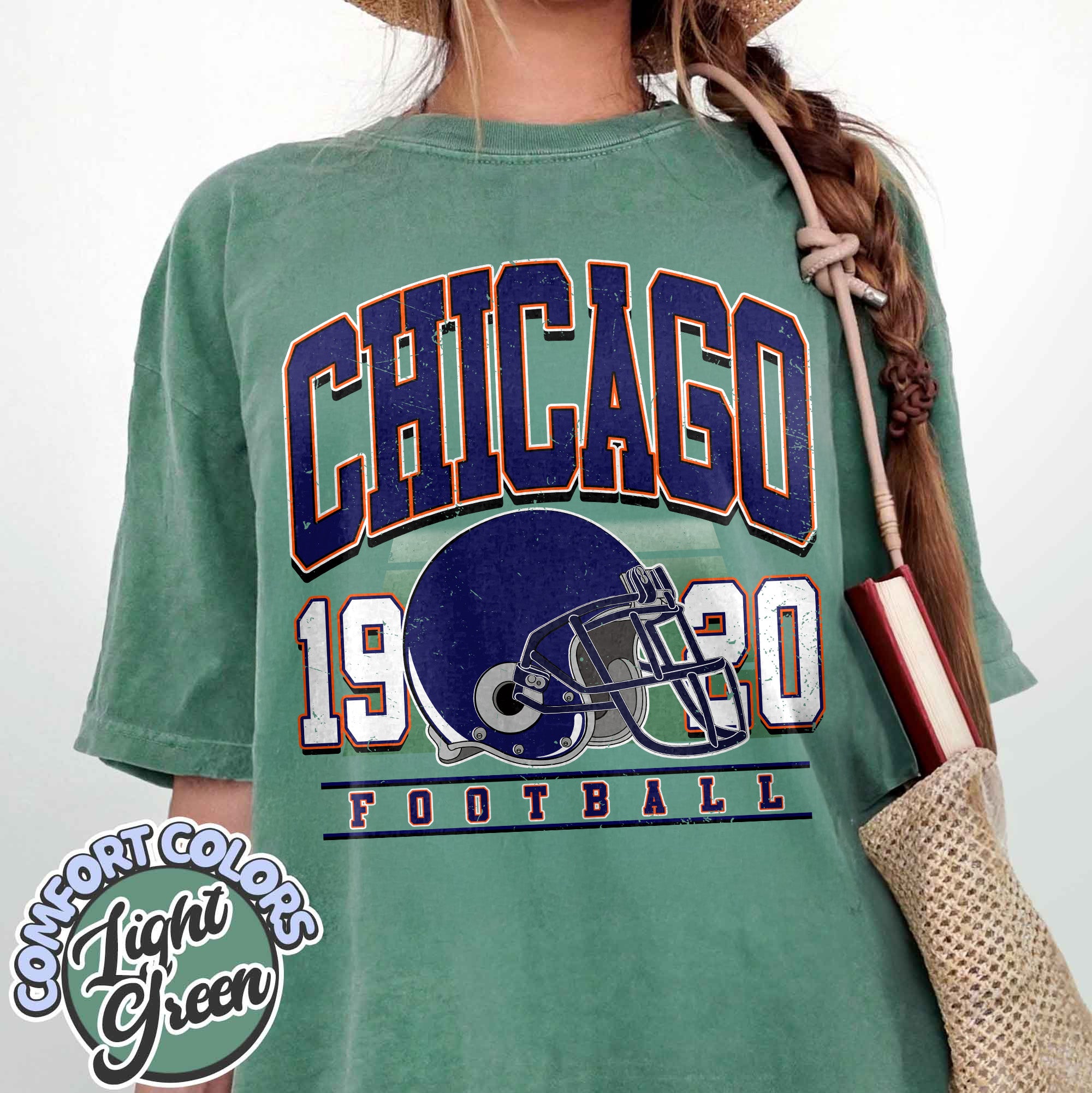 Unisex Chicago football vintage t-shirt for men and women