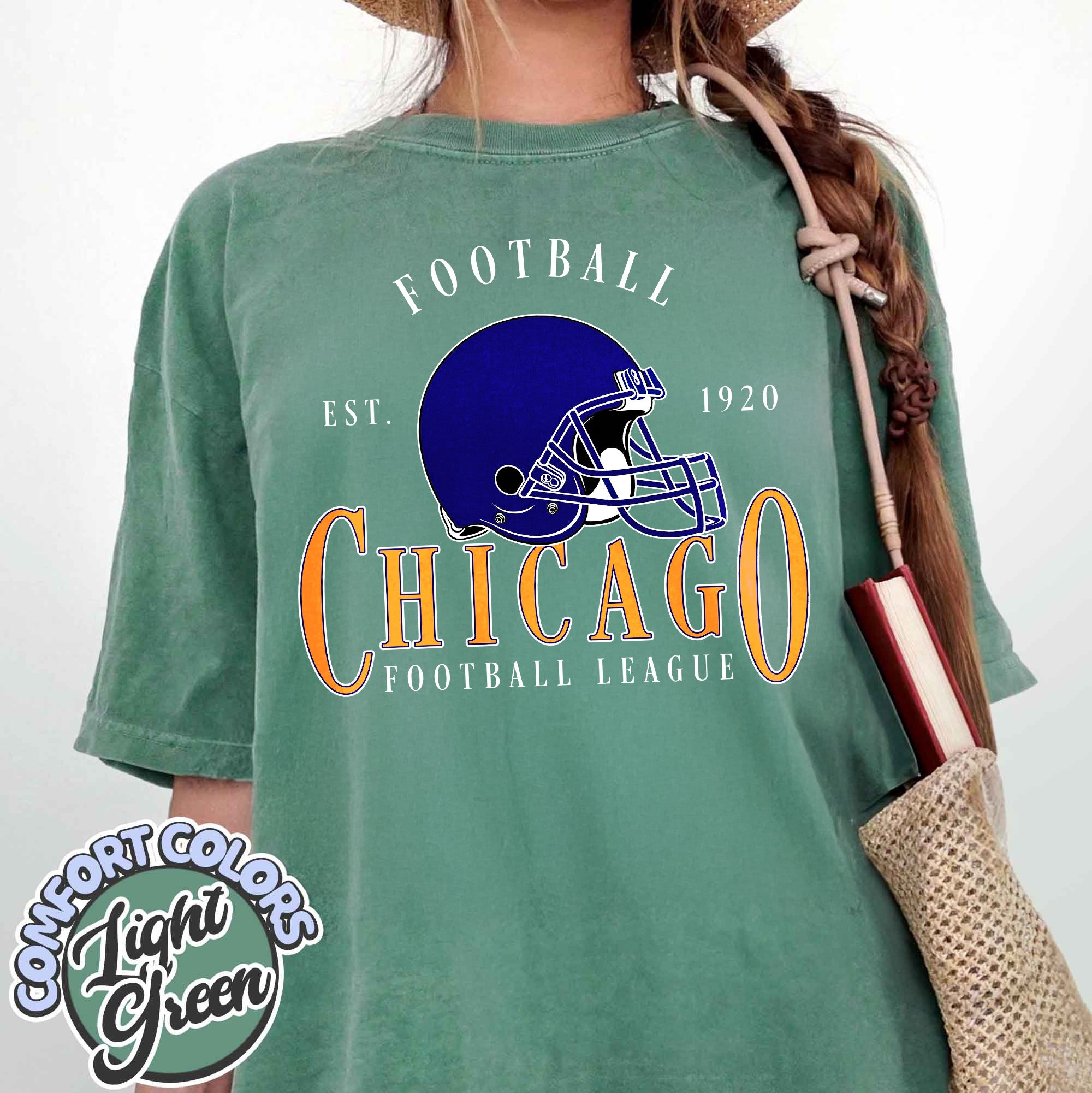 Unisex Chicago football vintage t-shirt for men and women