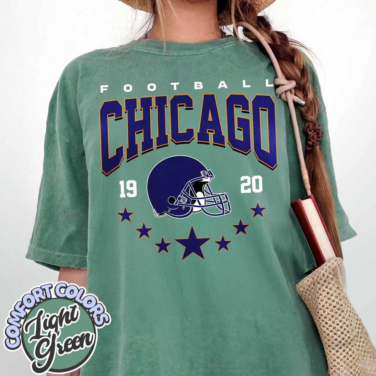 Unisex Chicago football vintage t-shirt for men and women