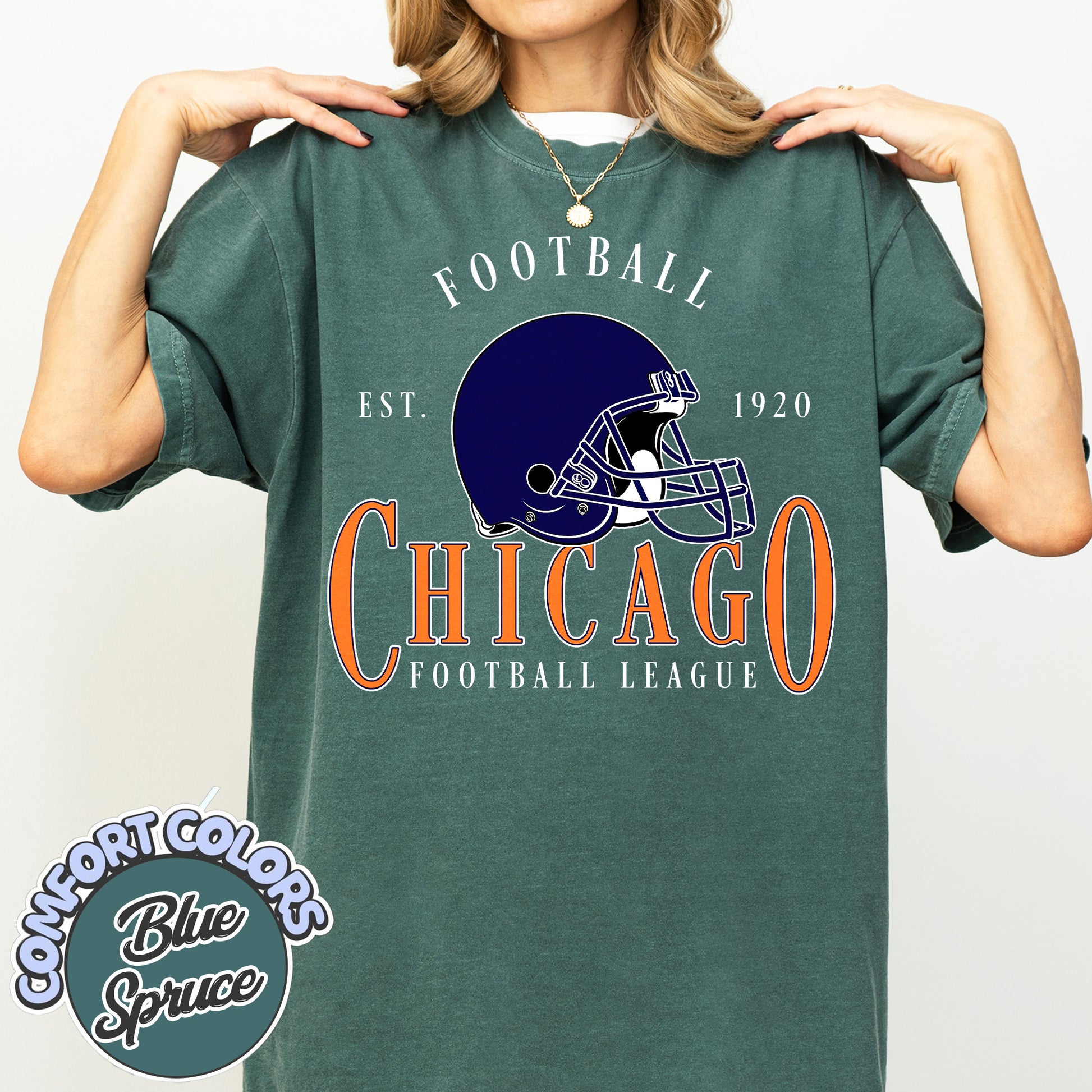 Unisex Chicago football vintage t-shirt for men and women