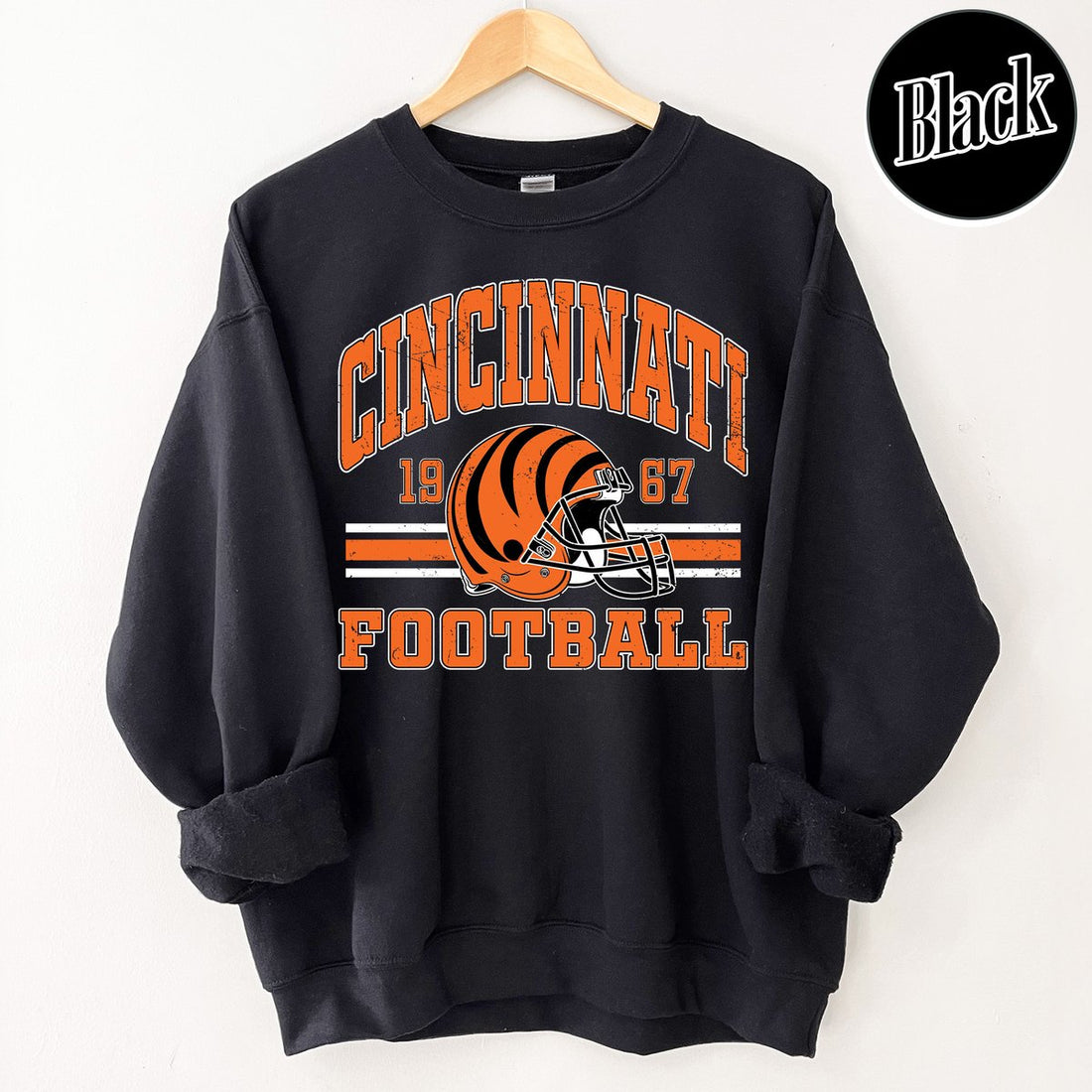 Unisex Cincinnati football vintage crewneck sweatshirt for men and women