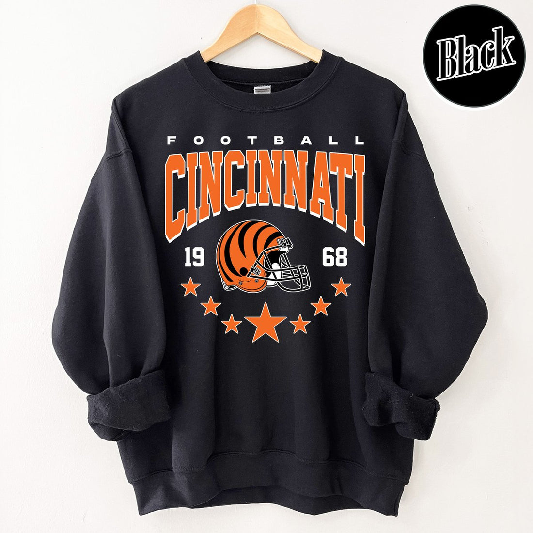 Unisex Cincinnati football vintage crewneck sweatshirt for men and women