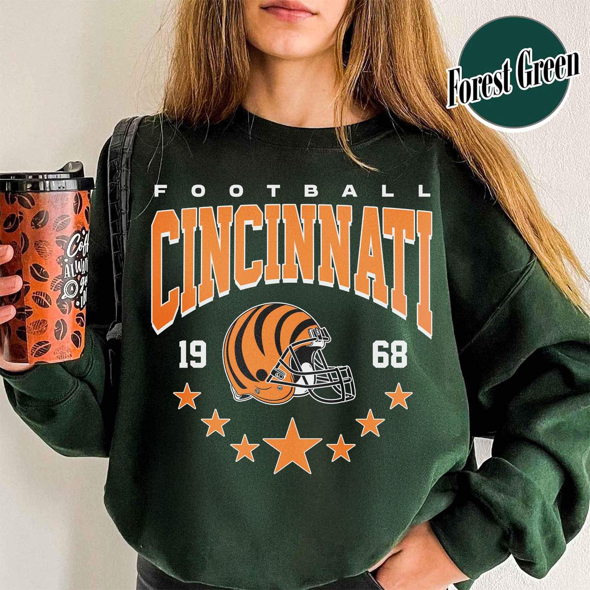 Unisex Cincinnati football vintage crewneck sweatshirt for men and women