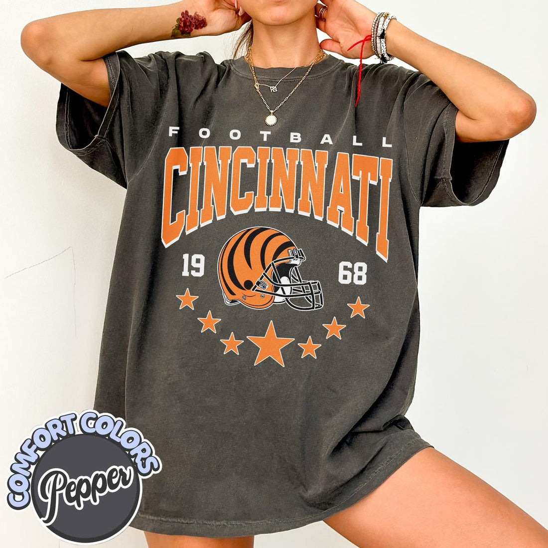 Unisex Cincinnati football vintage t-shirt for men and women