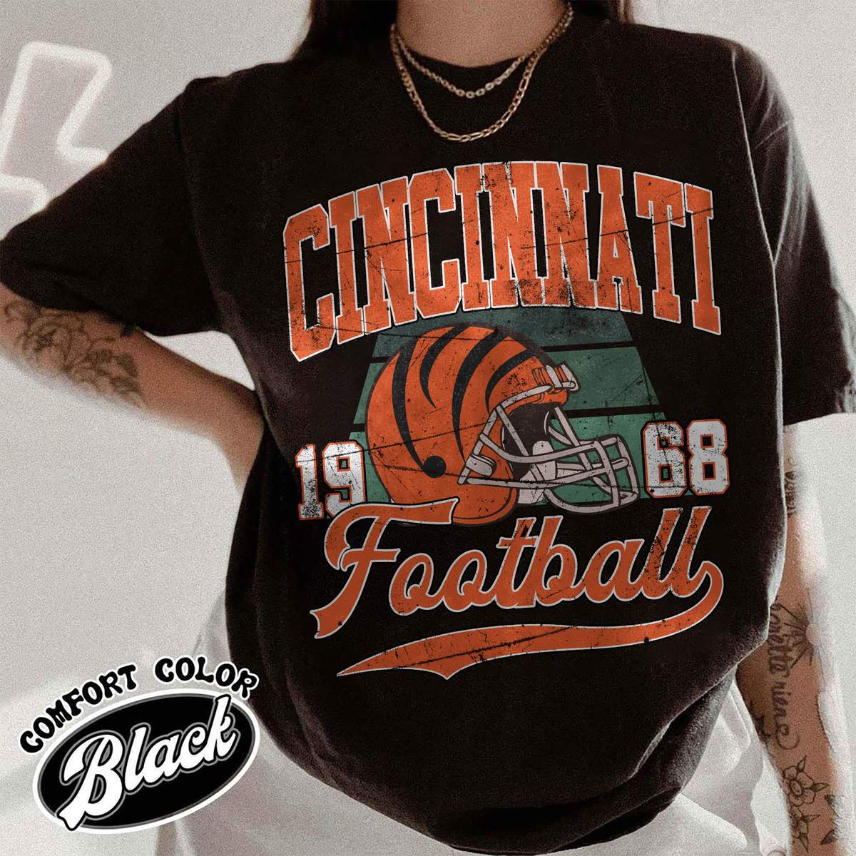 Unisex Cincinnati football vintage t-shirt for men and women