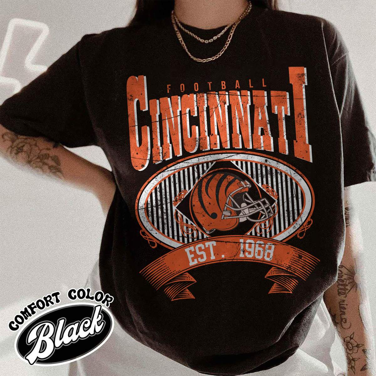 Unisex Cincinnati football vintage t-shirt for men and women