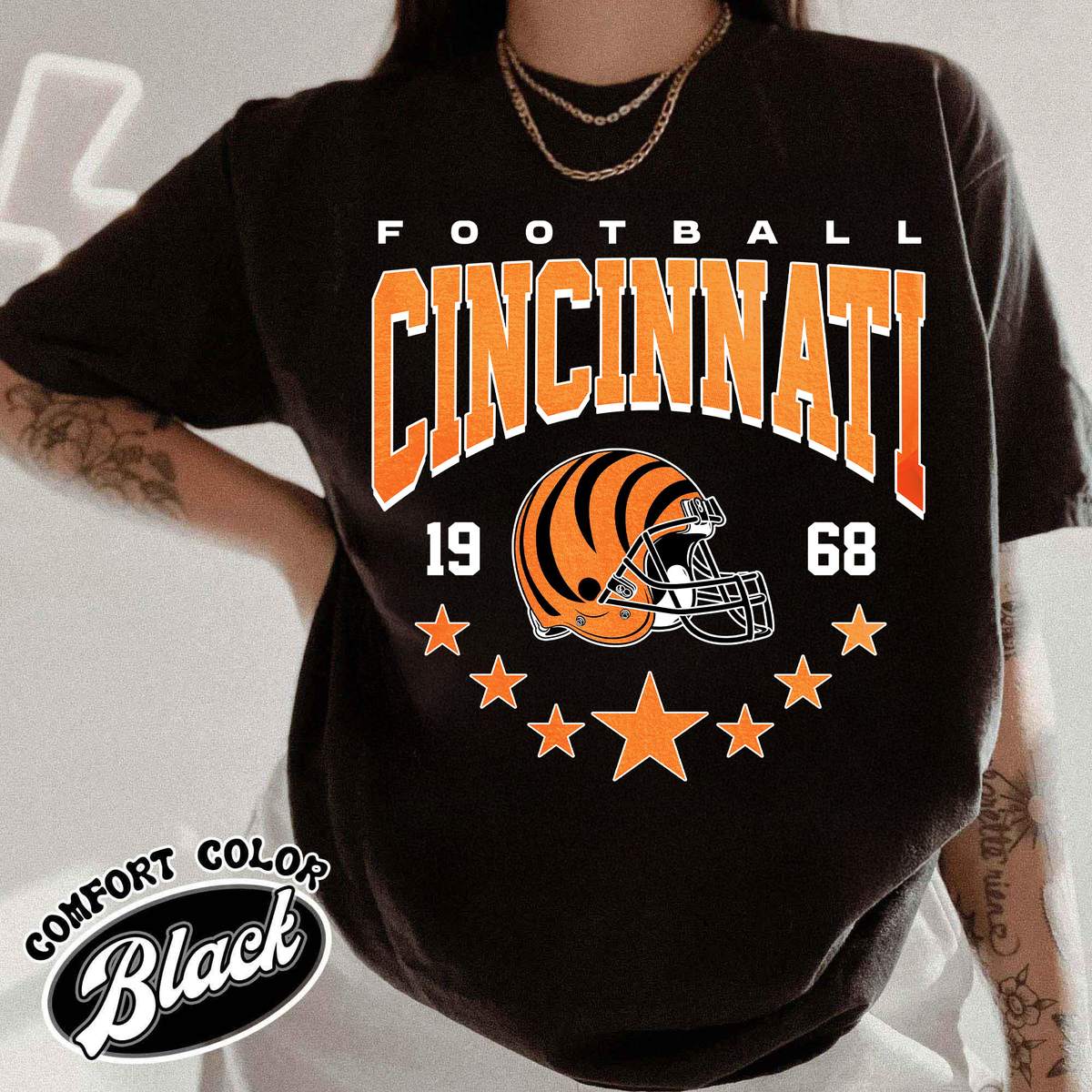 Unisex Cincinnati football vintage t-shirt for men and women