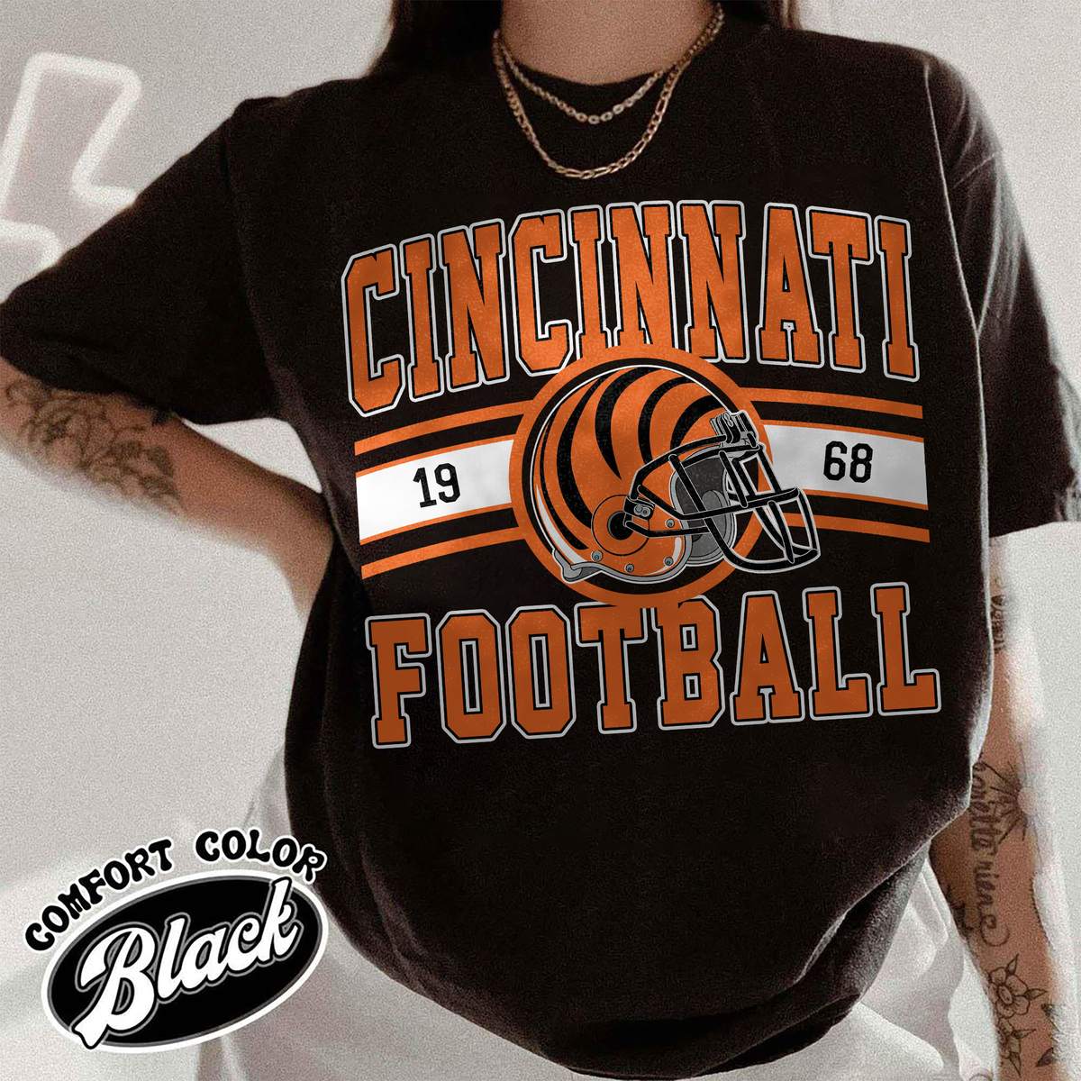 Unisex Cincinnati football vintage t-shirt for men and women