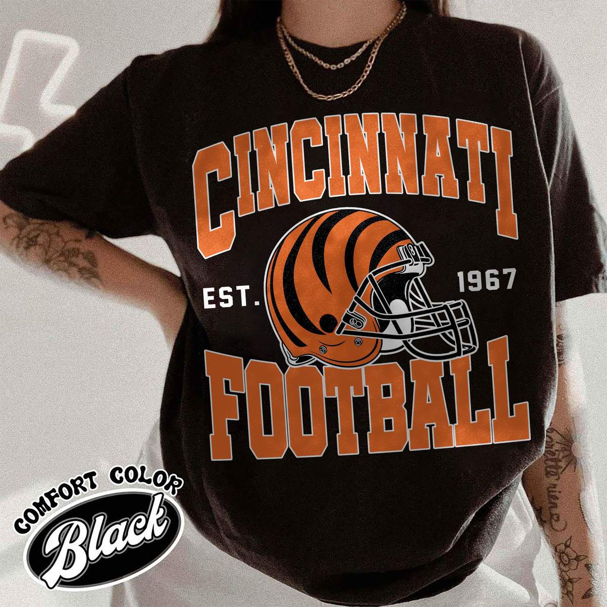 Unisex Cincinnati football vintage t-shirt for men and women
