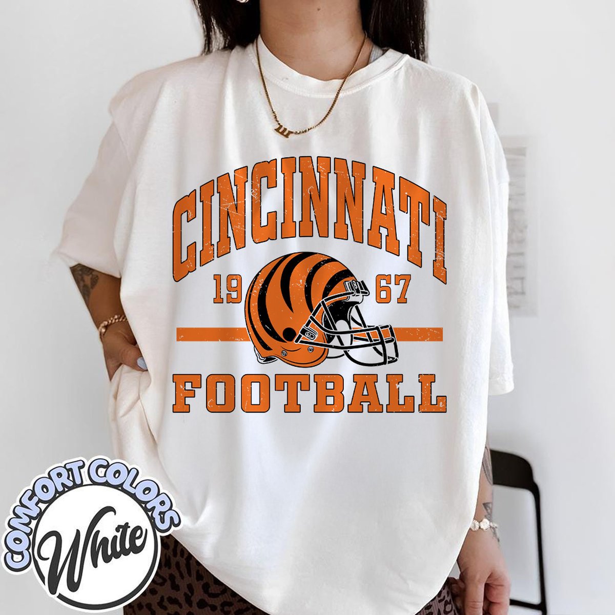 Unisex Cincinnati football vintage t-shirt for men and women