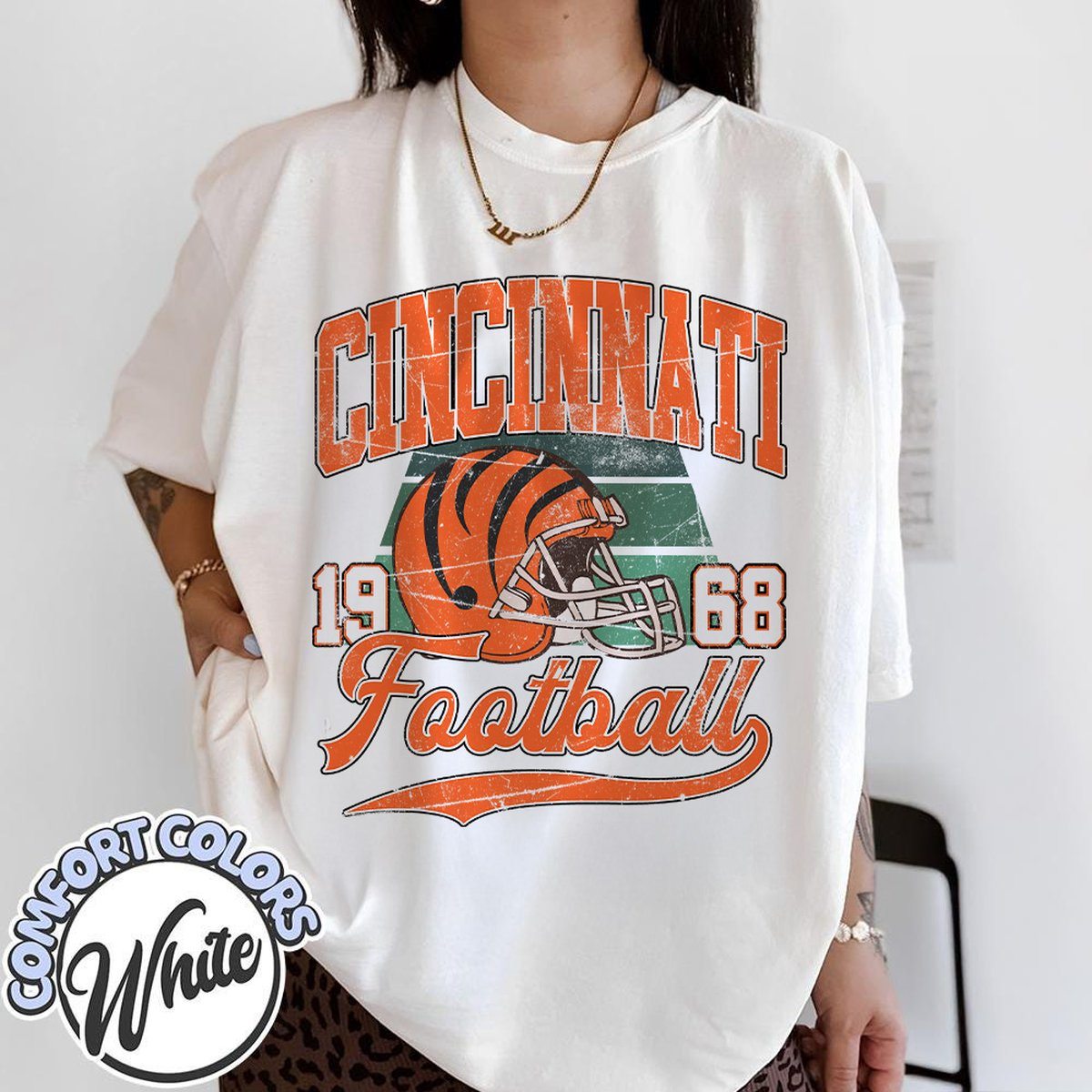 Unisex Cincinnati football vintage t-shirt for men and women