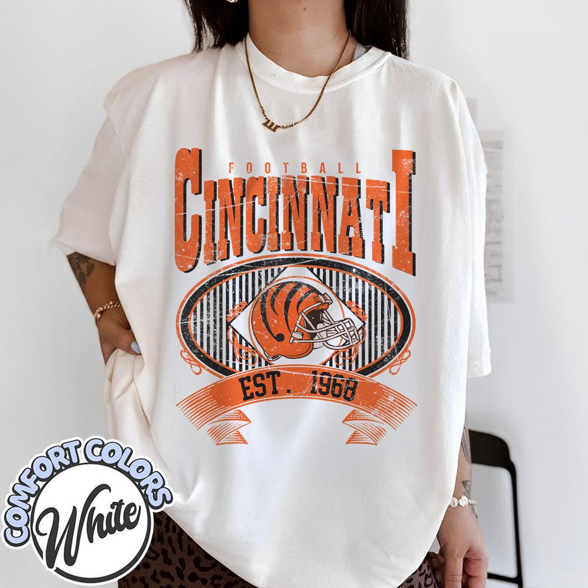 Unisex Cincinnati football vintage t-shirt for men and women