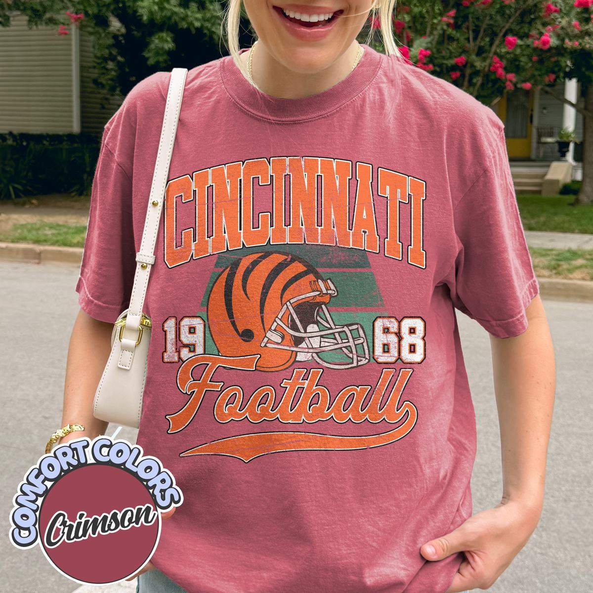 Unisex Cincinnati football vintage t-shirt for men and women