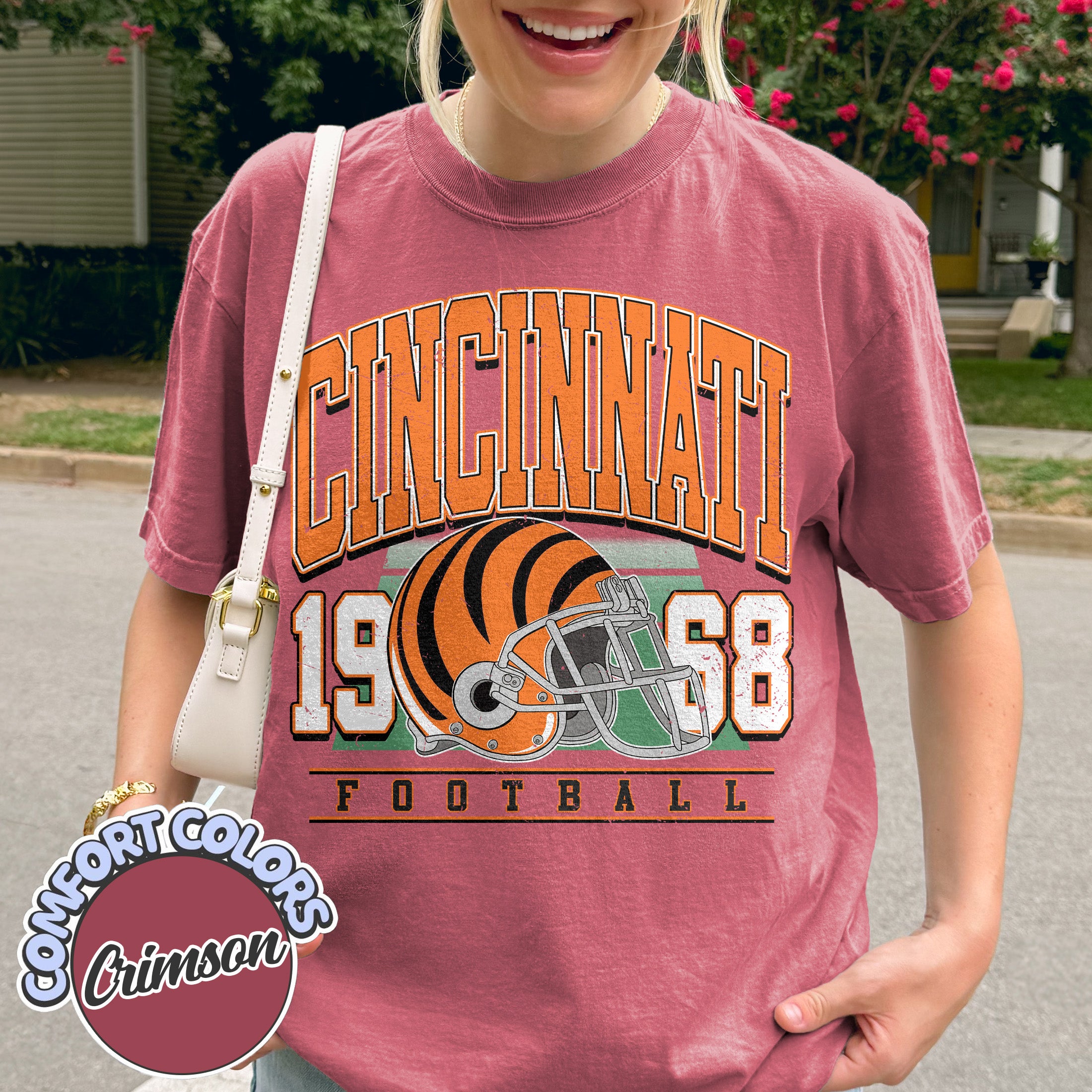Unisex Cincinnati football vintage t-shirt for men and women