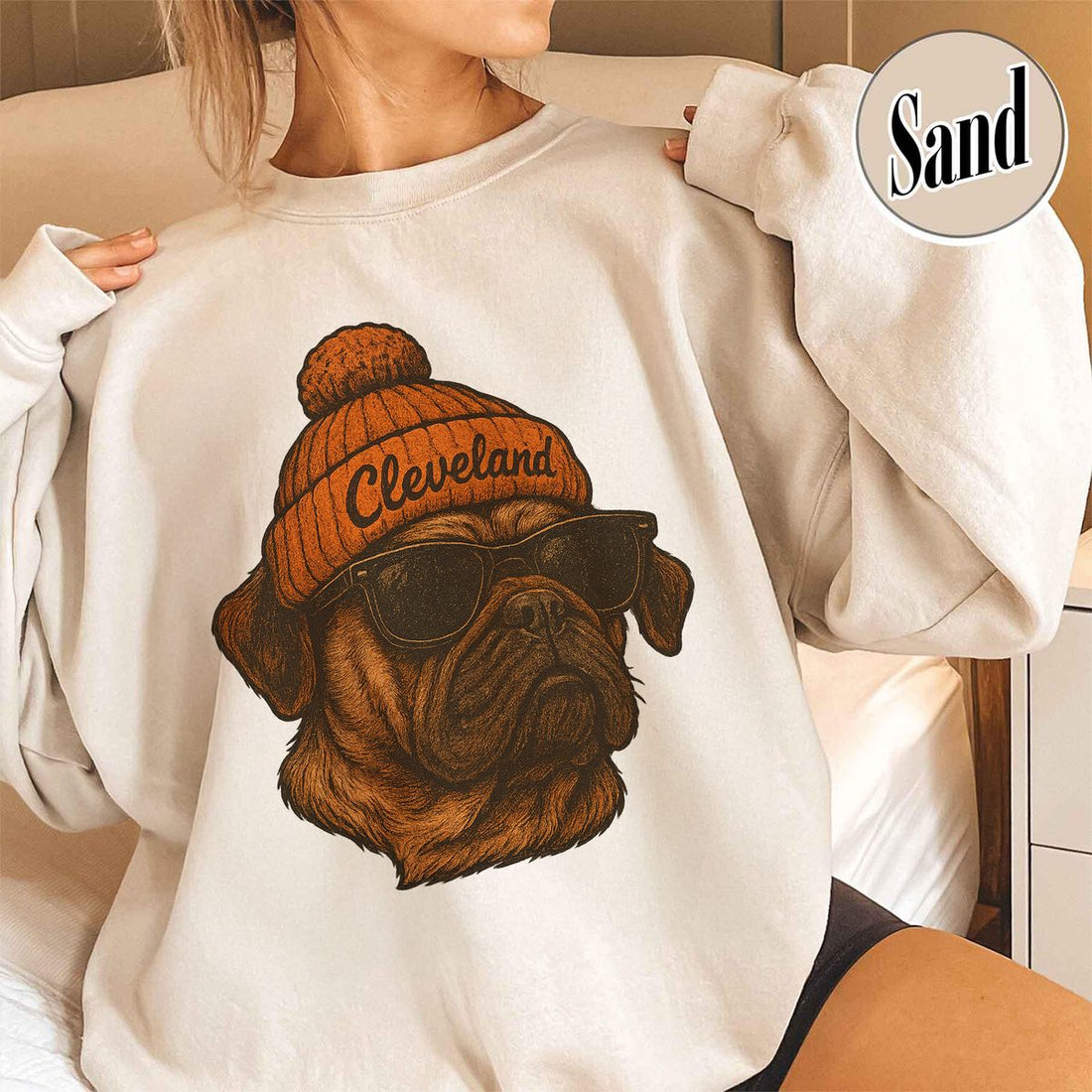 Unisex Cleveland football vintage crewneck sweatshirt for men and women