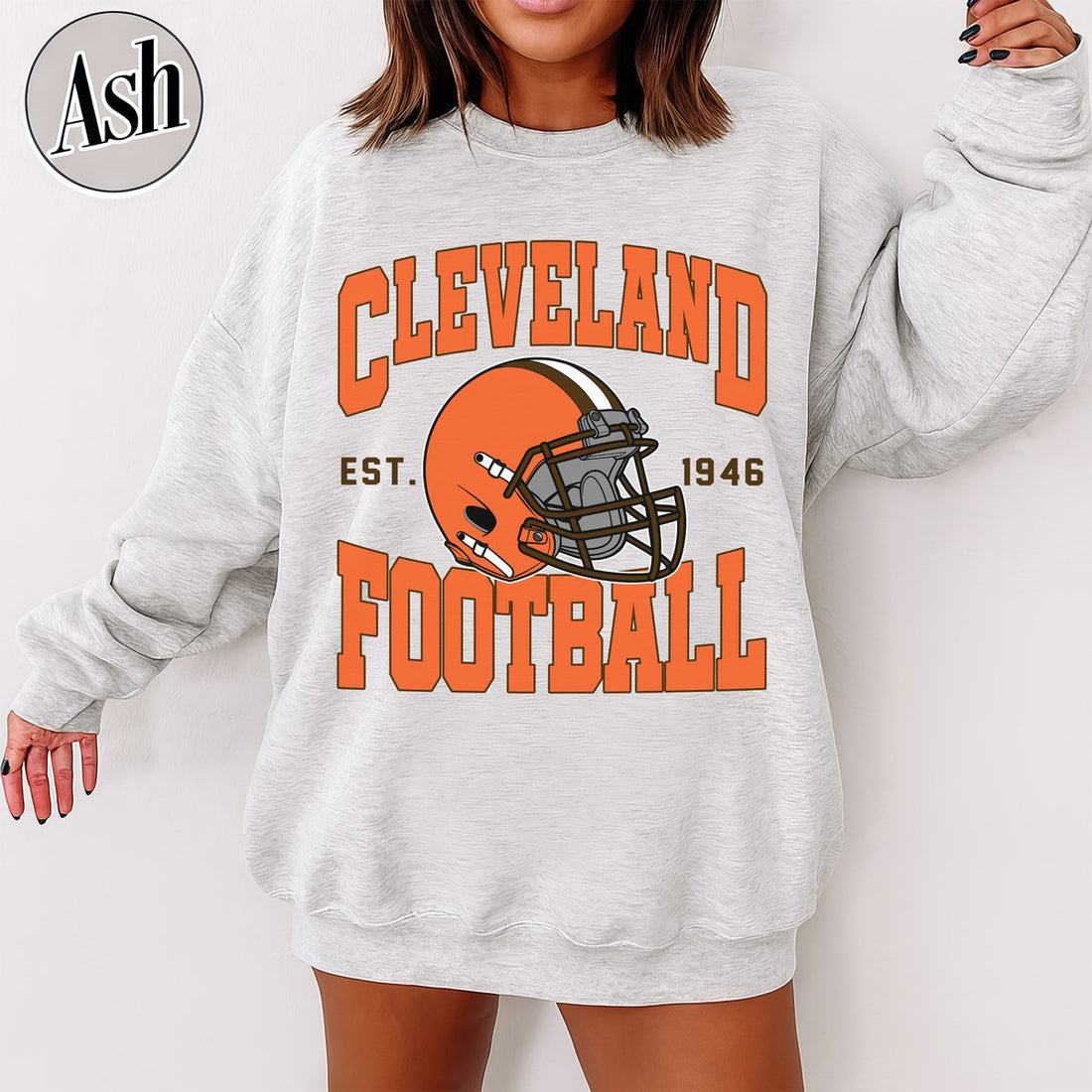 Unisex Cleveland football vintage crewneck sweatshirt for men and women