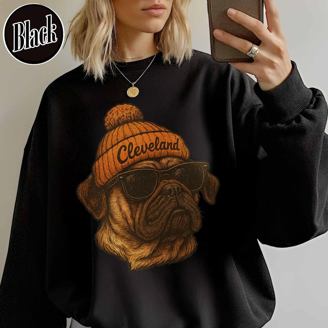 Unisex Cleveland football vintage crewneck sweatshirt for men and women