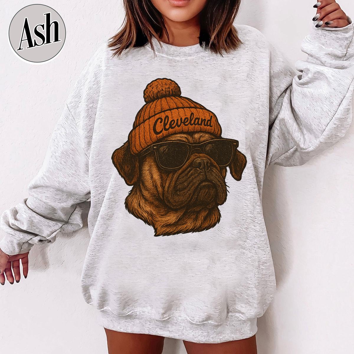 Unisex Cleveland football vintage crewneck sweatshirt for men and women