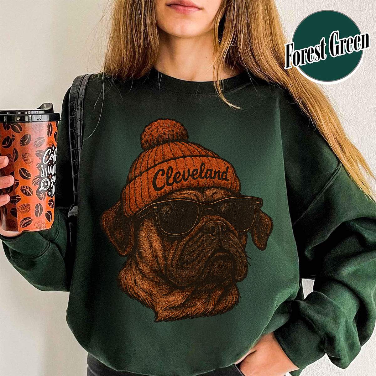 Unisex Cleveland football vintage crewneck sweatshirt for men and women