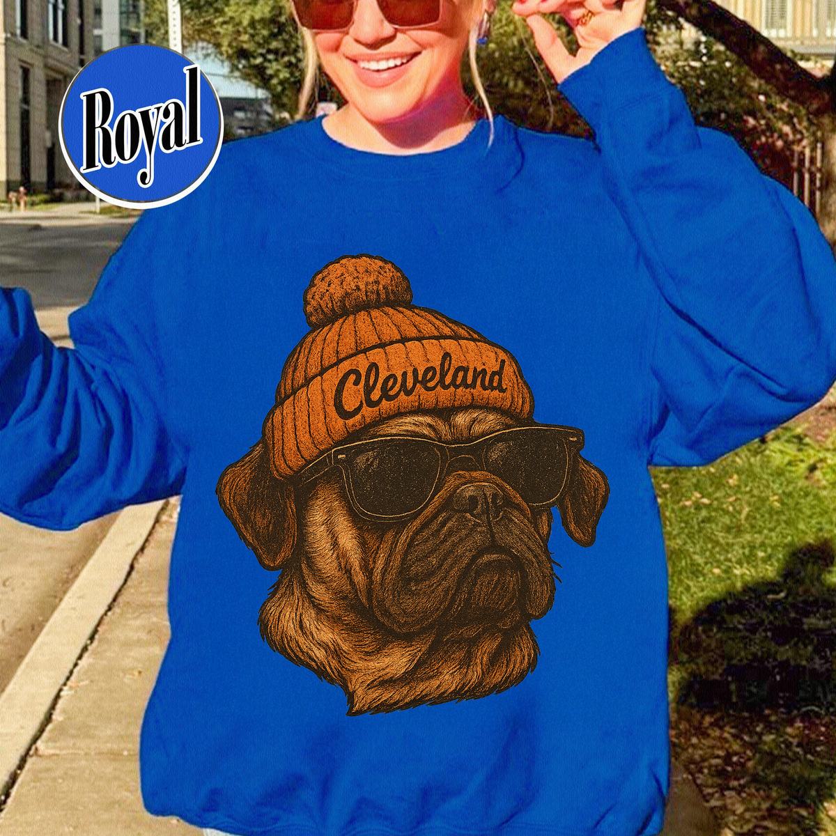 Unisex Cleveland football vintage crewneck sweatshirt for men and women