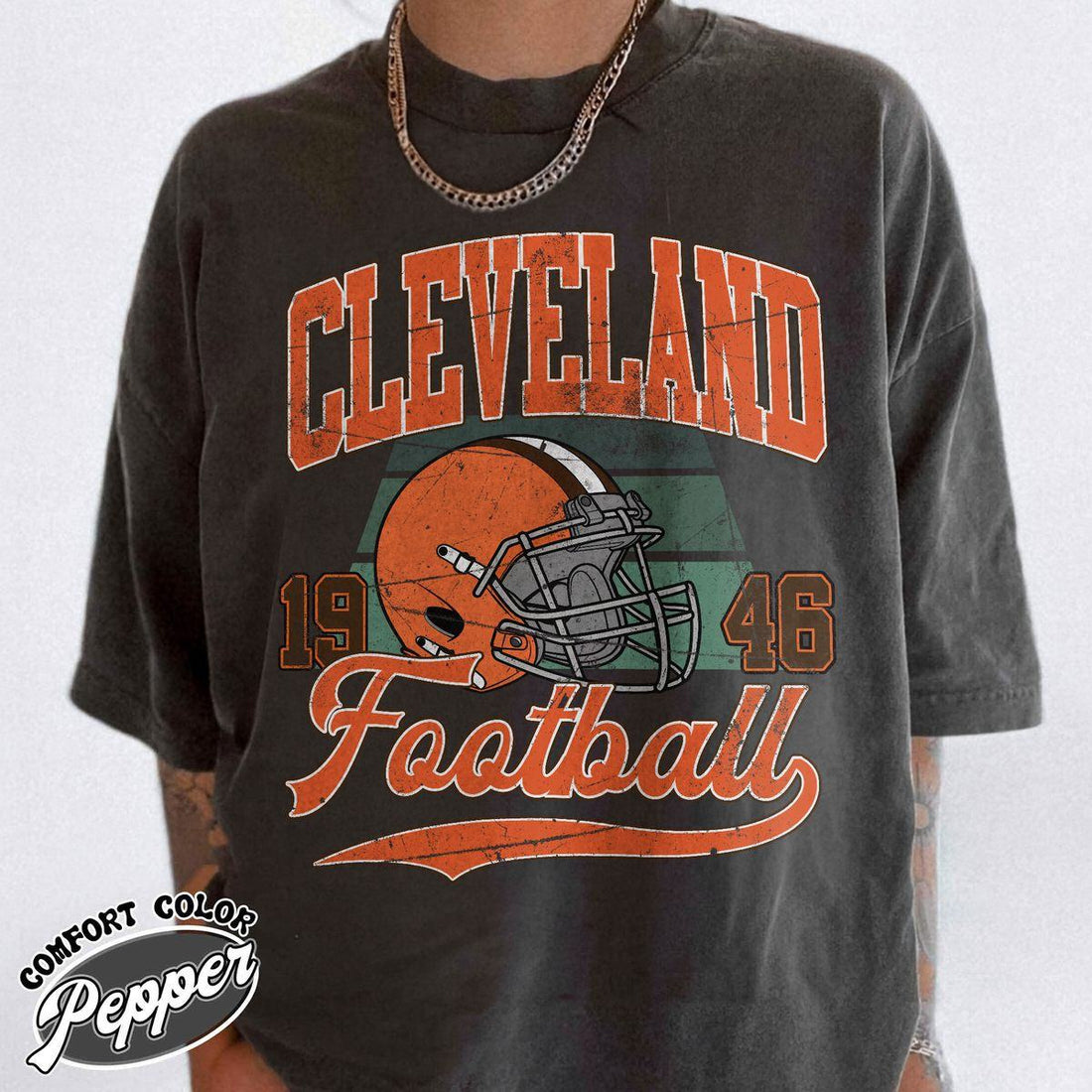 Unisex Cleveland football vintage t-shirt for men and women