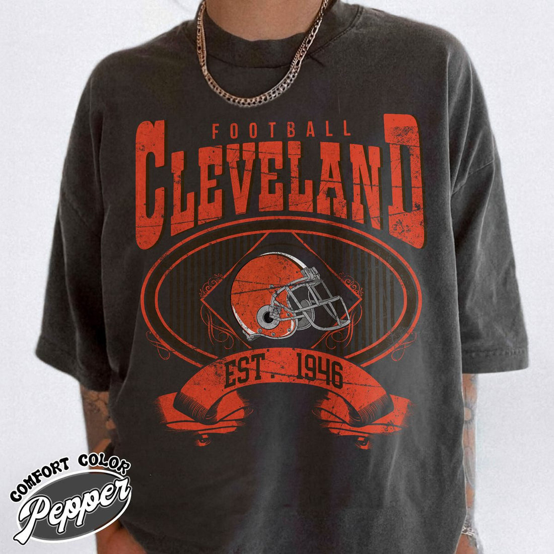 Unisex Cleveland football vintage t-shirt for men and women